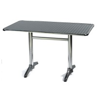 Outdoor Table Stainless Steel Top Aluminium Base 2474