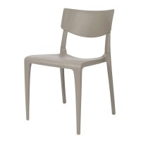 Porto Stackable Outdoor Sidechair Taupe
