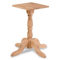 Raw Solid Beech Table Base Large