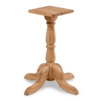 Raw Solid Beech Table Base Small