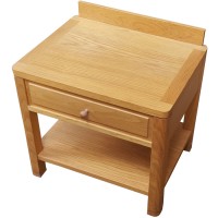 Solid Wood 1 Drawer Bedside Cabinet