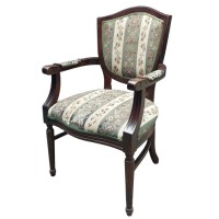 Traditional Arm Chair With Upholstered Seat And Back