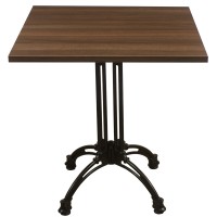 Walnut Complete Square Continental 2 Seater Table