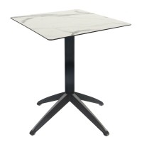 White Marble Table With Braga Flip Top Base Outdoor 4277