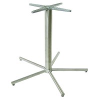 Zeus 5 Leg Brushed Stainless Steel Dining Height Table Base
