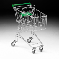 100L Wire Shopping Trolley With Anti-Theft Platform