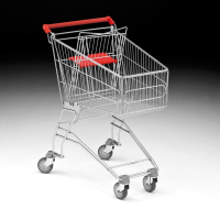 80L Wire Shopping Trolley With Anti-Theft Platform