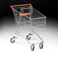140L Wire Shopping Trolley With Anti-Theft Platform
