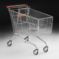 240L Wire Shopping Trolley Tubular With Anti-Theft Platform