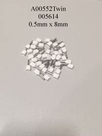 0.5mm x 6mm White Ferrules 