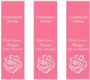 Vertical Pink ID Ribbons