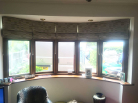 Custom Bay Window Roman Blinds In Nottingham