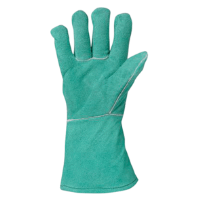 Green Lined Welders Gauntlet Gloves
