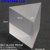 BK7 Optical Glass Prism 50 x 50 x 50mm 60&#176;