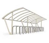 s04 Galvanised Steel and Polycarbonate Cycle Shelter 