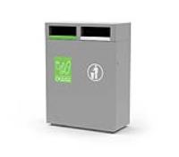 s45 Steel and Aluminium Recycling Bin, 2 compartment