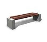 s83 Granite, 316 Stainless Steel and Timber Bench