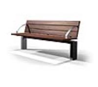 s96w Galvanised Steel and Timber Seat