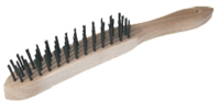 WOODEN HANDLED WIRE BRUSH