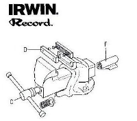 RECORD To Suit No 3 Vice Mainscrew & Handle,Nut,Pin,Spring,Washer & pin. C & F Ref: T3C