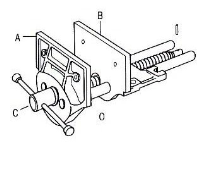 RECORD Mainscrew & Handle/Nut/Pin/ for No.T52-1/2 PD VICE Ref: T52-1/2PDC