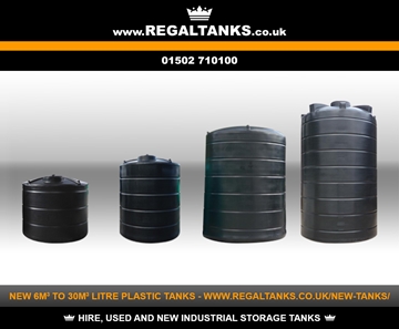 6m3 to 30m3 Litre Vertical Plastic Storage Tanks