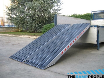 Ramps For Loading Machinery With Steel Tracks