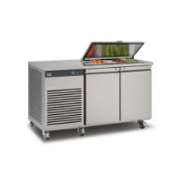 EP1/2H EcoPro G2 1/2 Refrigerated Counter with Saladette Cut Out & Lockable Cover