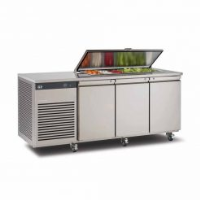 EP1/3H EcoPro G2 1/3 Refrigerated Counter with Saladette Cut Out & Lockable Cover