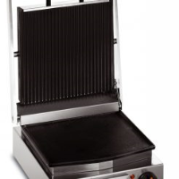 Lincat Lynx 400 Electric Counter-top Single Ribbed Grill - Ribbed Upper & Smooth Lower Plates - W 310 mm - 2.25 kW