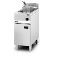 Lincat Opus 800 Natural Gas Free-standing Single Tank Fryer with Pumped Filtration - 2 Baskets - W 400 mm - 23.0 kW