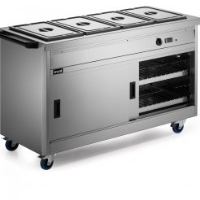 Lincat Panther 670 Series Free-standing Hot Cupboard - Bain Marie Top - 4GN - W 1530 mm - 4.9 kW