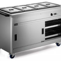 Lincat Panther 800 Series Free-standing Hot Cupboard - Bain Marie Top - 4GN - W 1530 mm - 4.9 kW