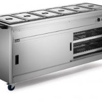 Lincat Panther 800 Series Free-standing Hot Cupboard - Bain Marie Top - 6GN - W 2180 mm - 5.2 kW