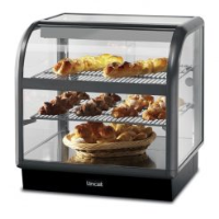 Lincat Seal 650 Series Counter-top Curved Front Ambient Merchandiser - Back-Service - W 750 mm - 0.02 kW
