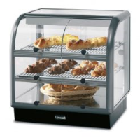 Lincat Seal 650 Series Counter-top Curved Front Ambient Merchandiser - Self-Service - W 750 mm - 0.02 kW
