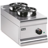 Lincat Silverlink 600 Electric Counter-top Bain Marie - Dry Heat - Round Pots - Base + 2 Pots - W 300 mm - 0.5 kW