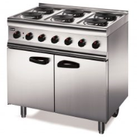 Lincat Silverlink 600 Electric Free-standing Oven Range - Castors at Rear - 6 Plates - W 900 mm - 13.0 kW [1-Phase]