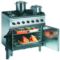 Lincat Silverlink 600 Propane Gas Free-standing Oven Range - Castors at Rear - 4 Burners - W 600 mm - 23.8 kW