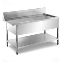 Side table with splash back MP-1200D right (1200x750x850)