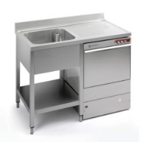 Sink unit (worktop only) 1800x700 FR-718/111I (drying rack on left + sink + waste hole on right)