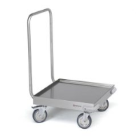 Trolley for dishwasher baskets with handle CCVA