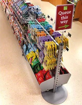 Queuing Display Racks For Supermarkets