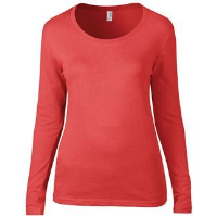 Anvil women's featherweight long sleeve sheer scoop tee