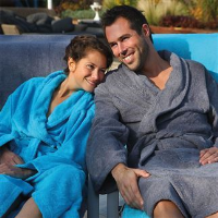 ARTG&#174; Bath robe with shawl collar