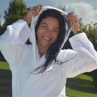 ARTG&#174; organic bathrobe with hood