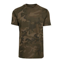 Camo round neck tee