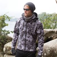 Camo TX performance hooded softshell jacket