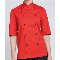 Chef's jacket stud button, technicolour short sleeve (DD56S)