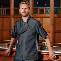 Chef's zip-close short sleeve jacket